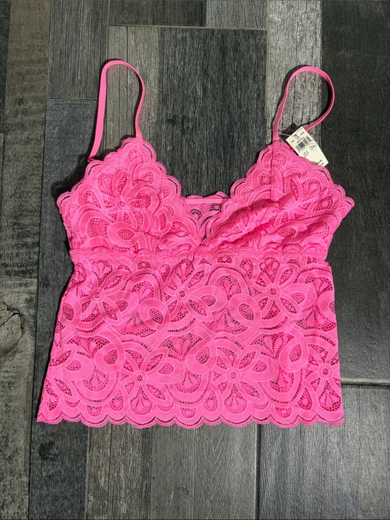 aerie Tops - aerie Hot Pink Lace Camisole Bralette